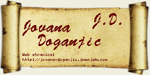 Jovana Doganjić vizit kartica